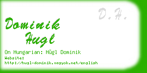 dominik hugl business card